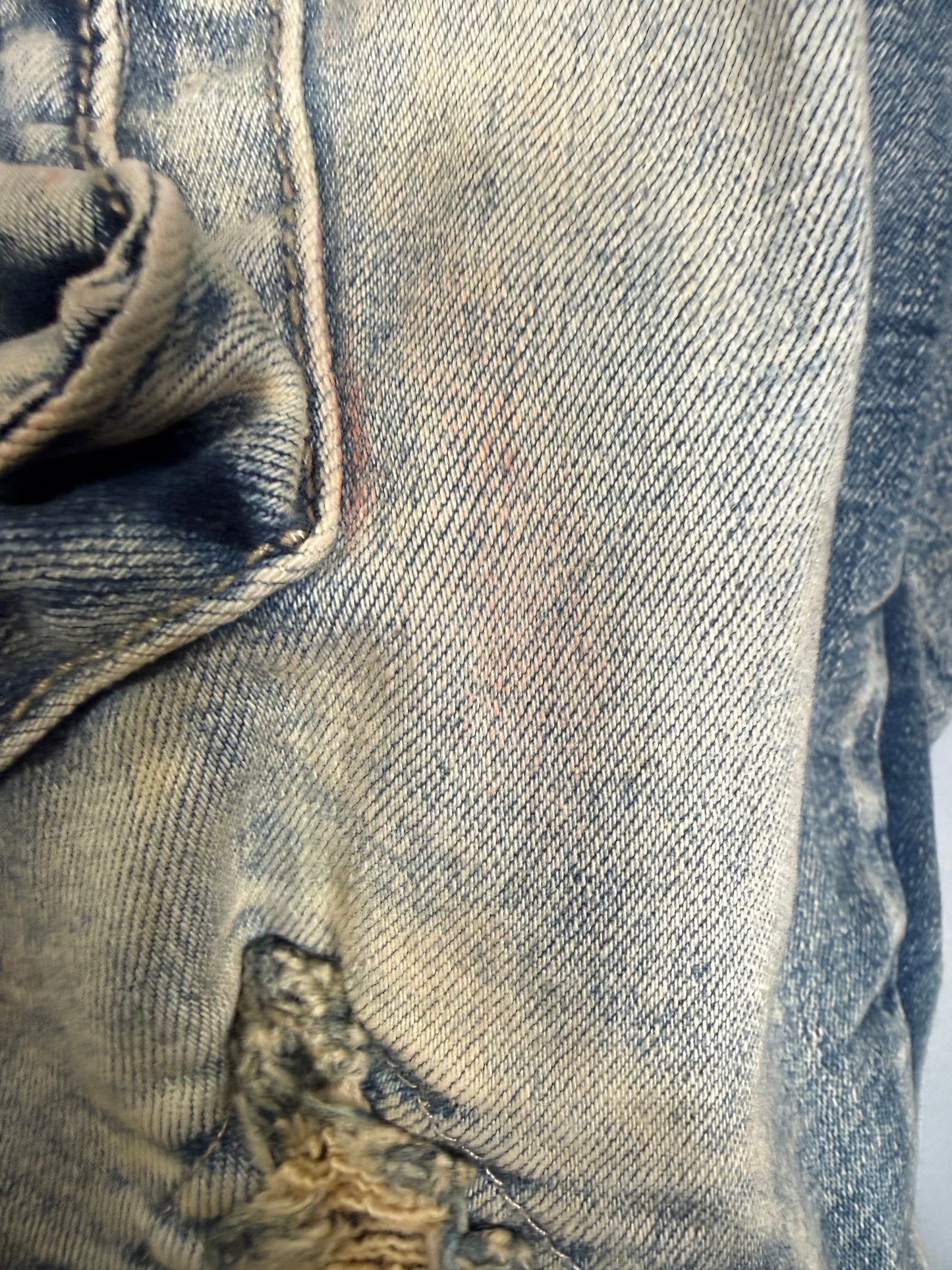 Modern Makobi Distressed Denim Cargo Streetwear Jeans With Buckle Pocket Details