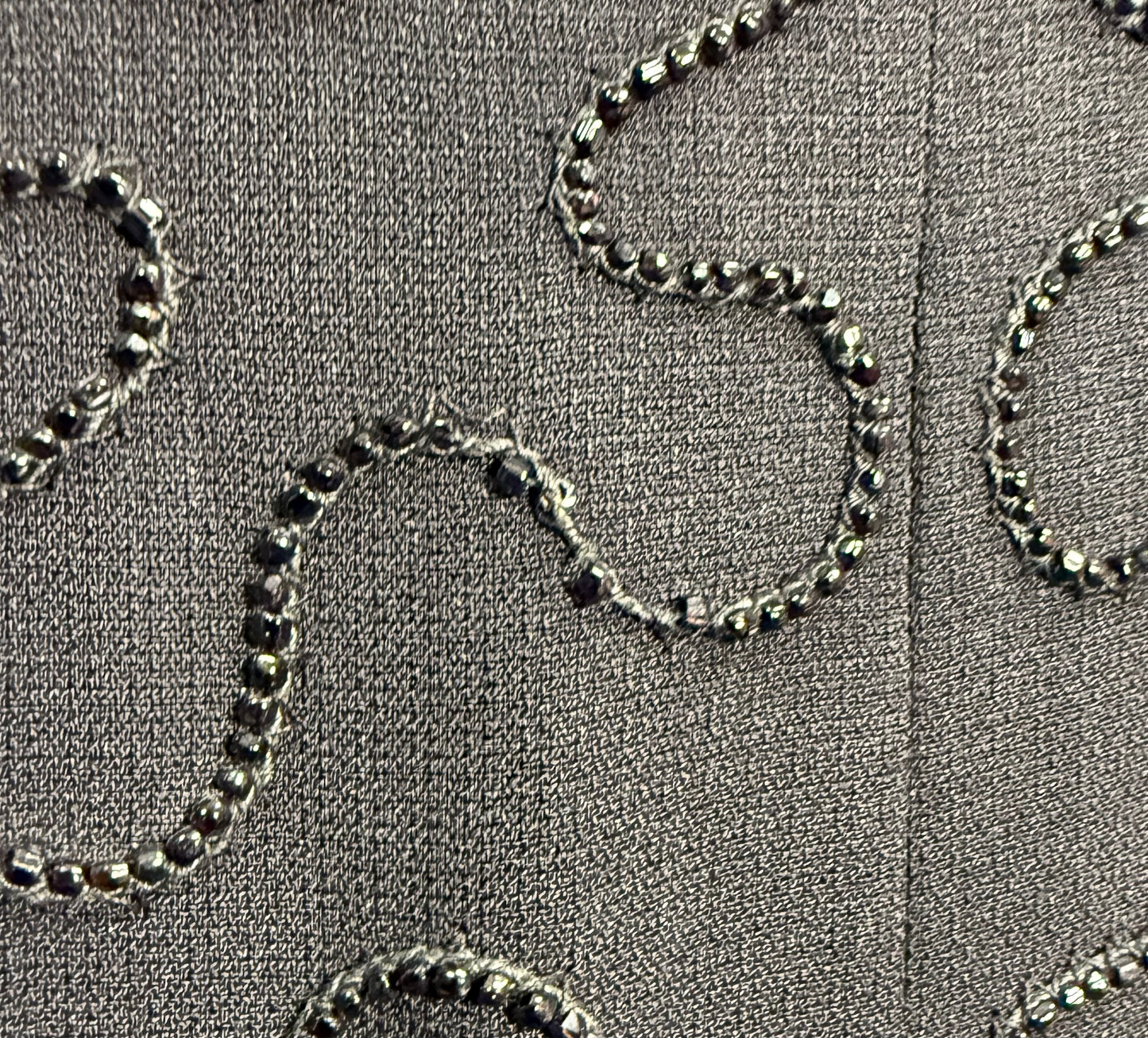 1950s Ceil Chapman Black Beaded Halter Gown With Crumb Catcher