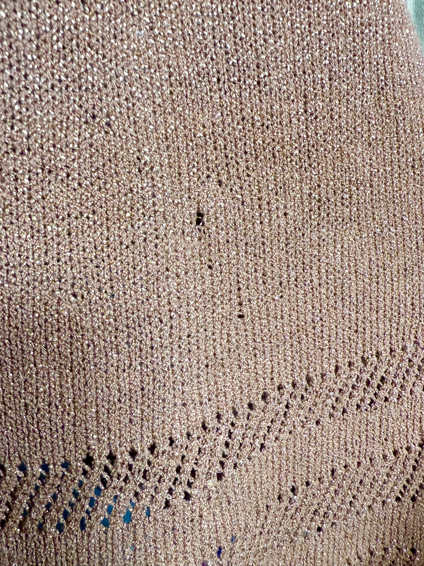 50s Bronze Metallic Knit Dress
