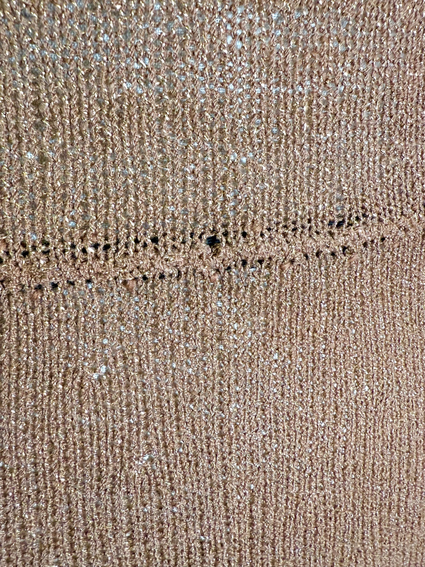 50s Bronze Metallic Knit Dress