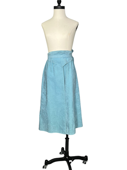 70s Suede Wrap Skirt