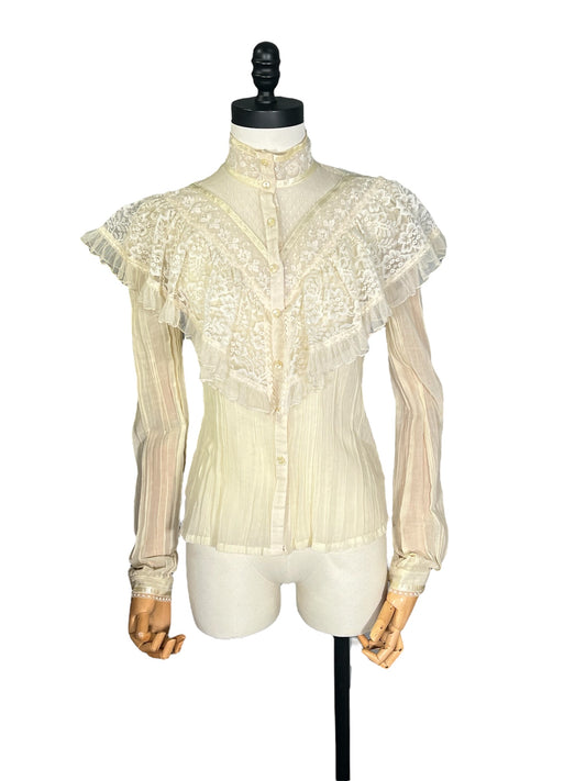 70s Edwardian Style Top