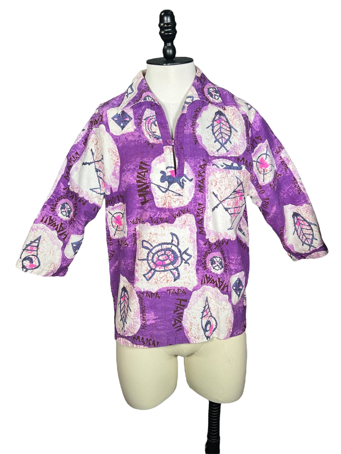 70s McInerny Iolani Hawaiian Shirt