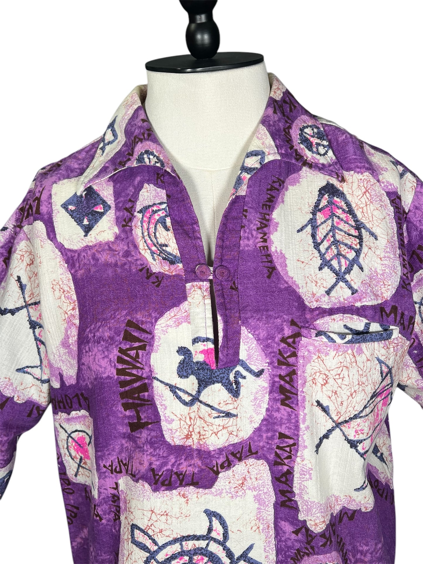 70s McInerny Iolani Hawaiian Shirt