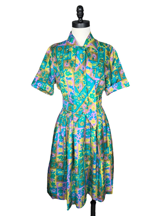 50s Polished Cotton Dress
