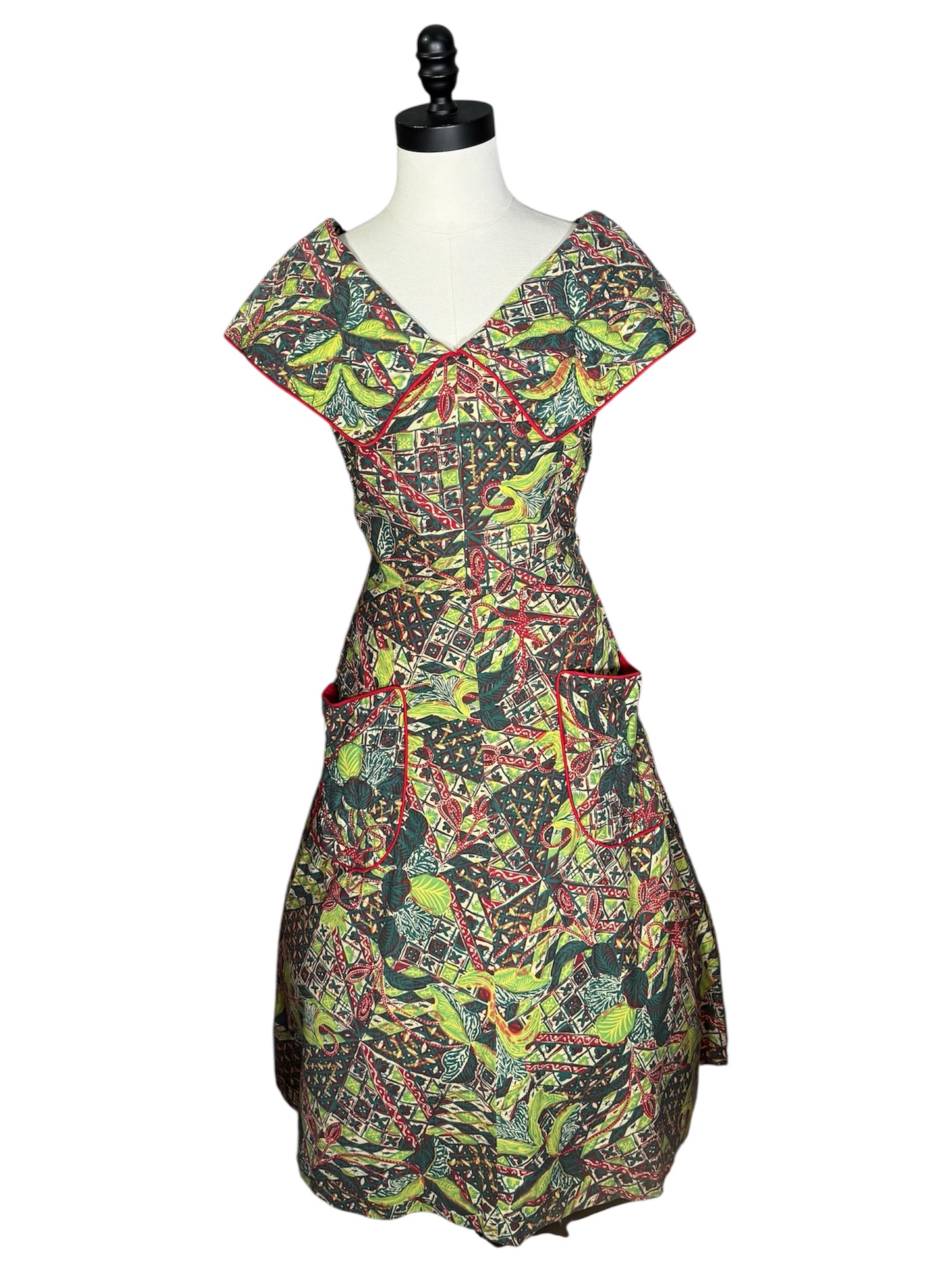 50s Tropical Floral Dress