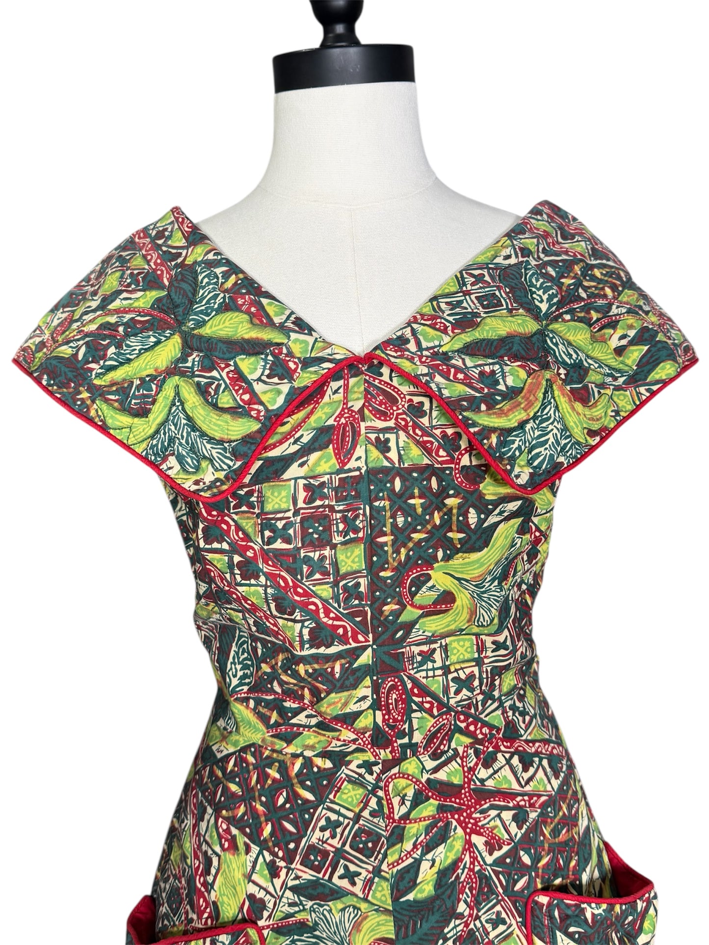 50s Tropical Floral Dress