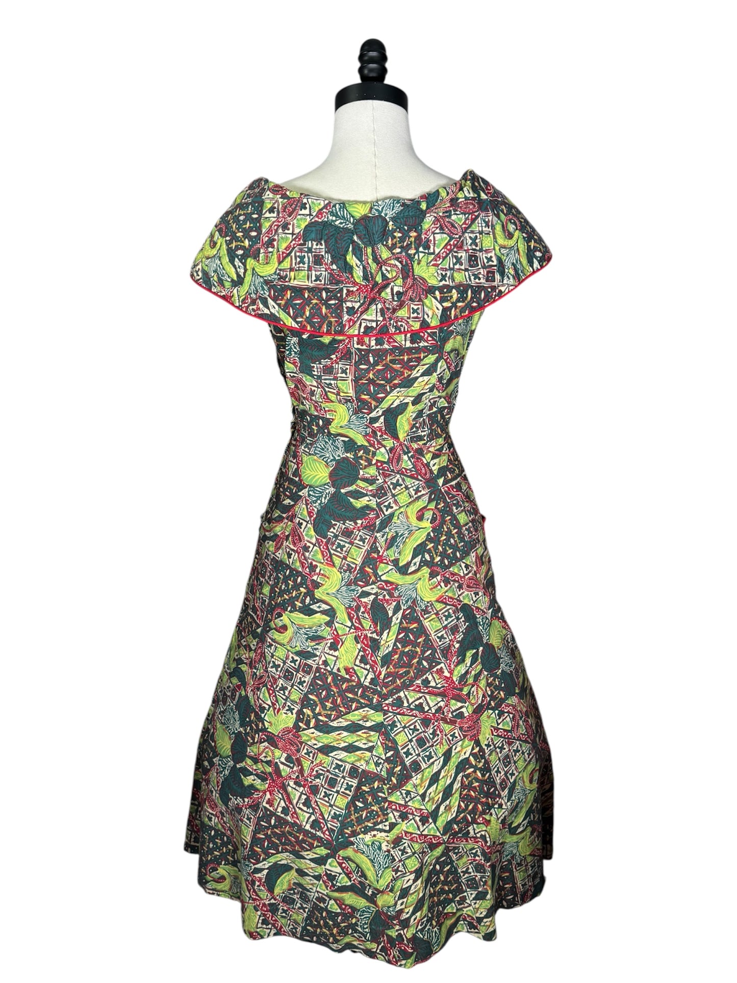 50s Tropical Floral Dress