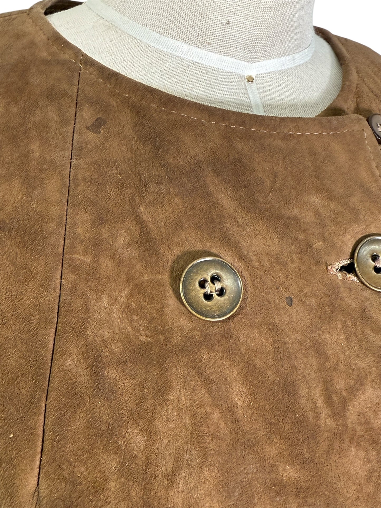 60s Suede Leather Mini Dress