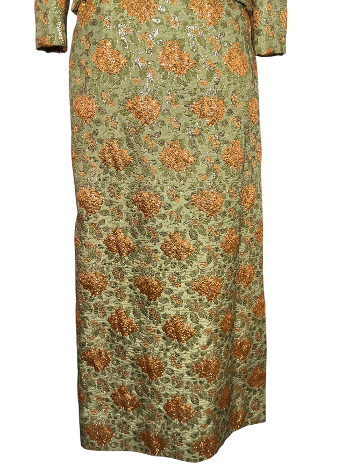 60s Metallic Maxi Dress Set