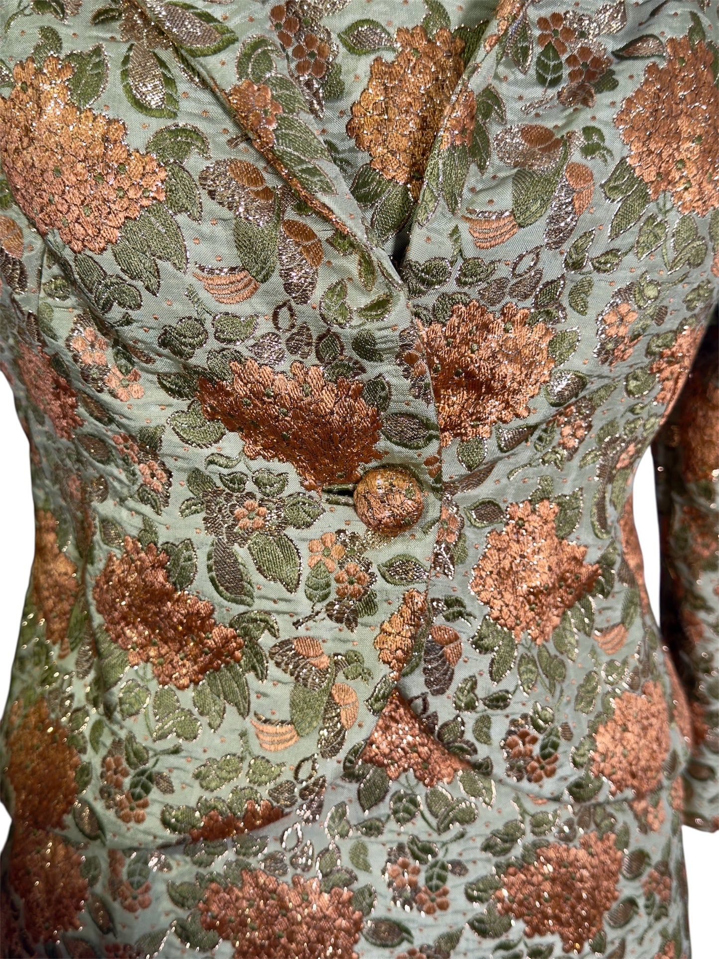 60s Metallic Maxi Dress Set