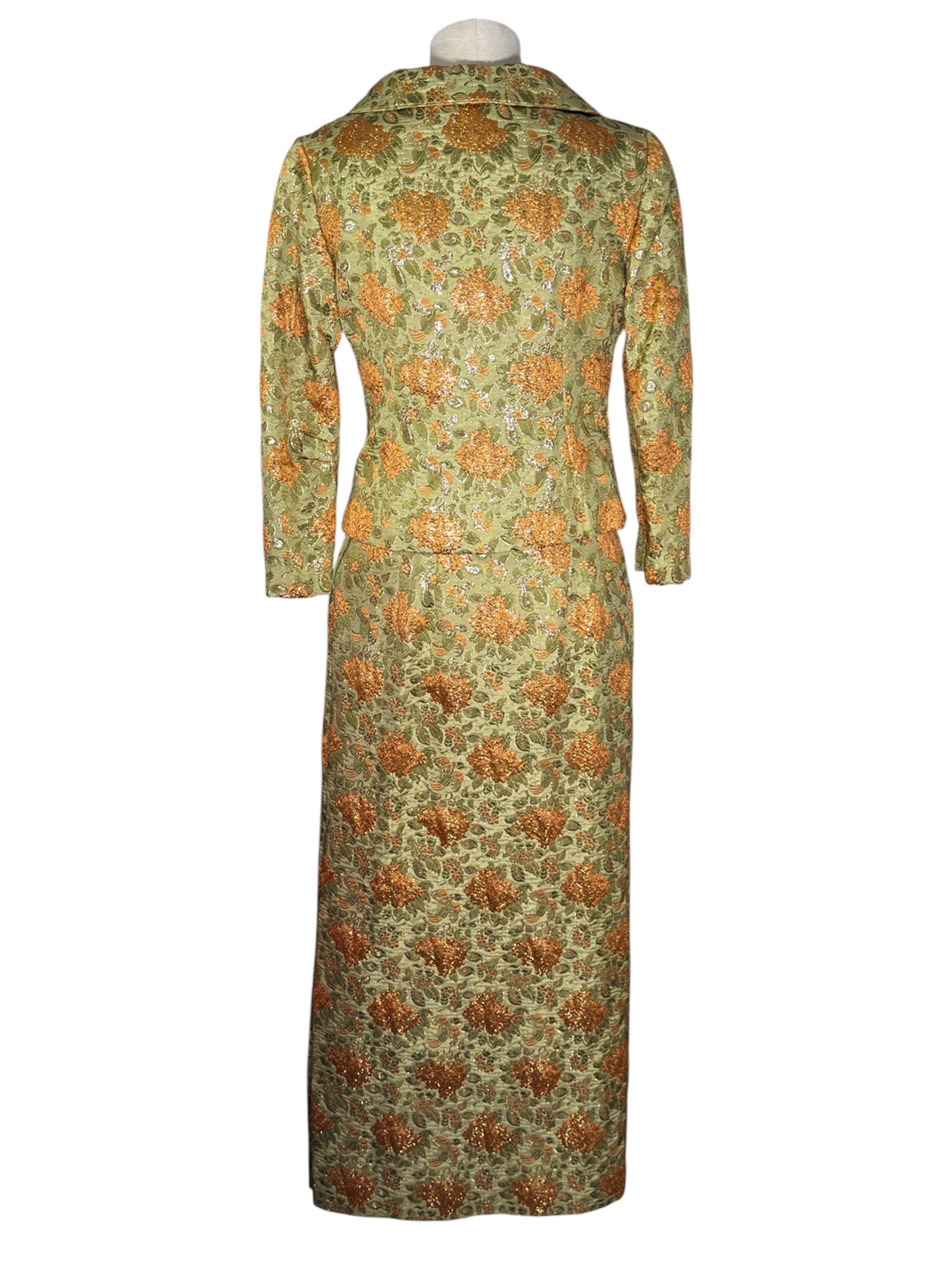 60s Metallic Maxi Dress Set