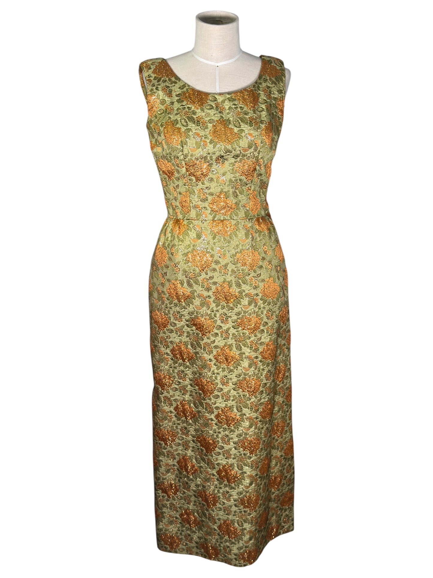 60s Metallic Maxi Dress Set