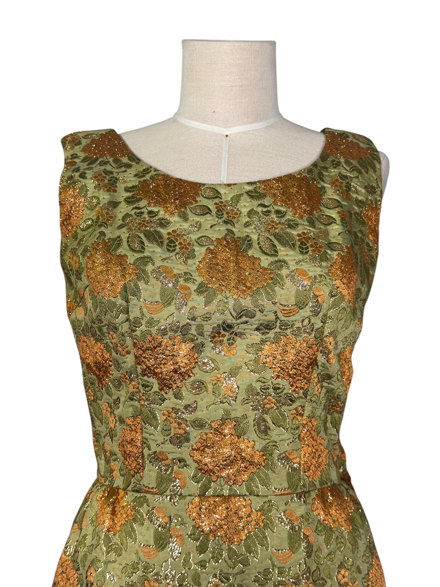 60s Metallic Maxi Dress Set