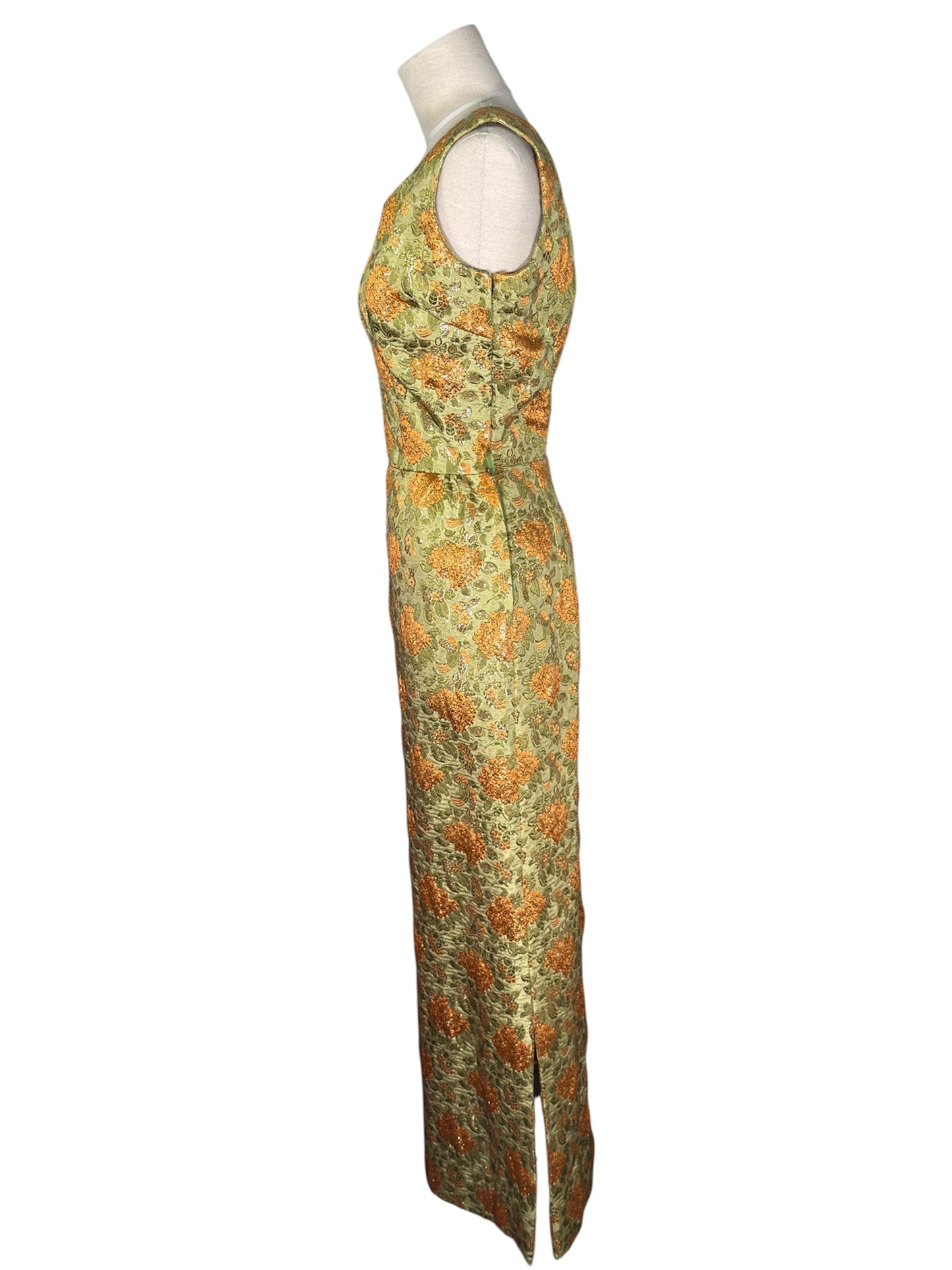 60s Metallic Maxi Dress Set