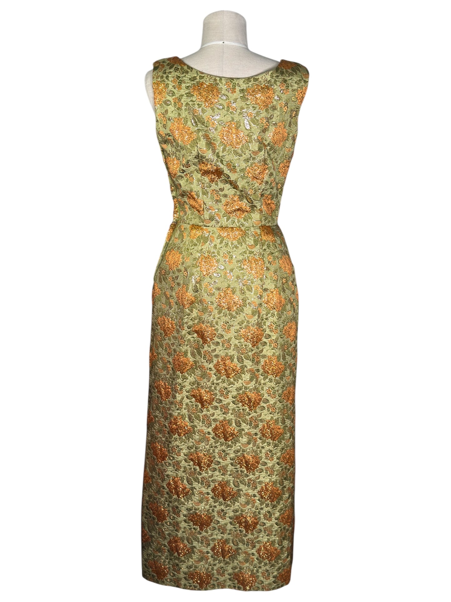 60s Metallic Maxi Dress Set
