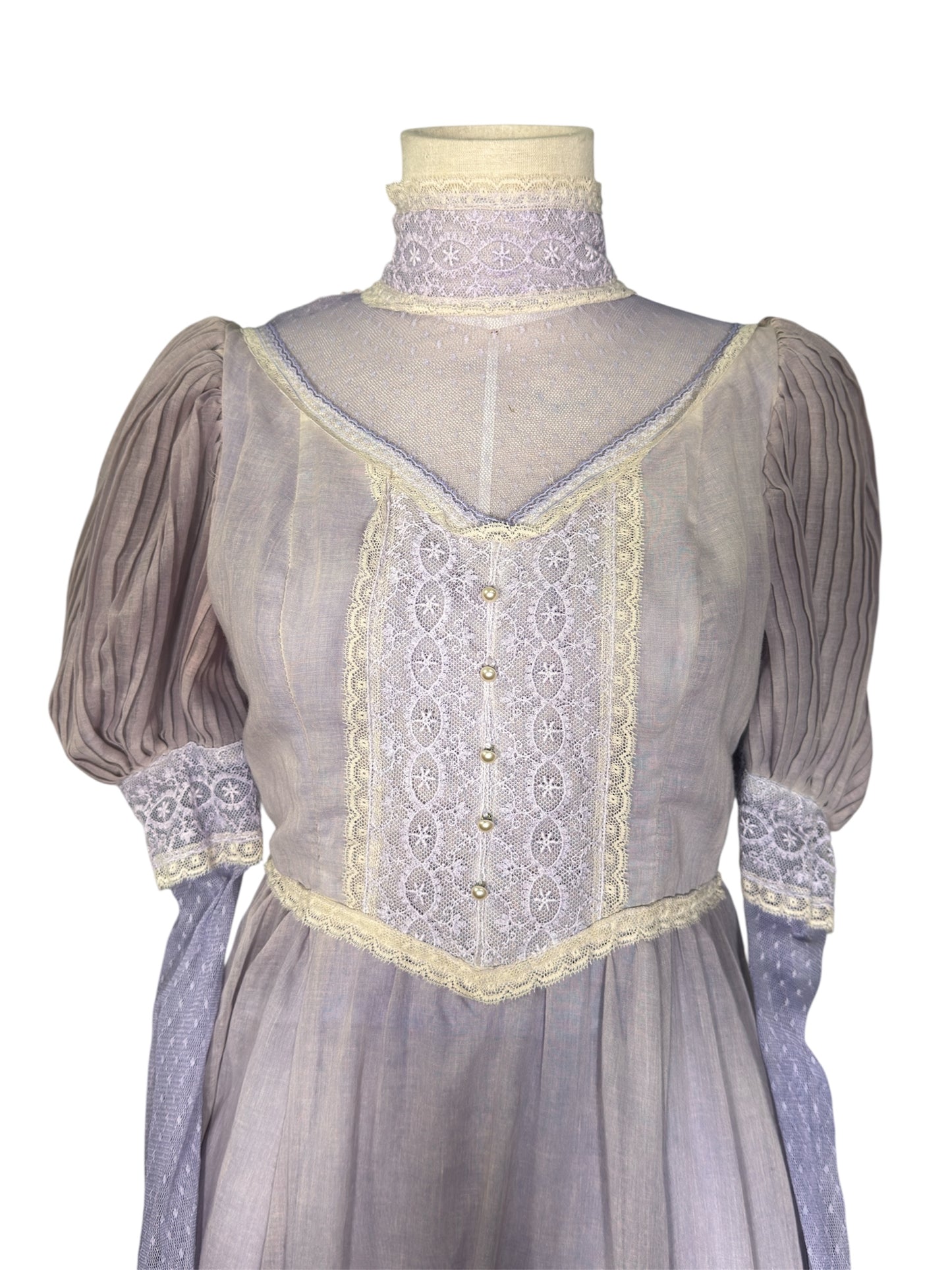 70s Lilac Prairie Dress