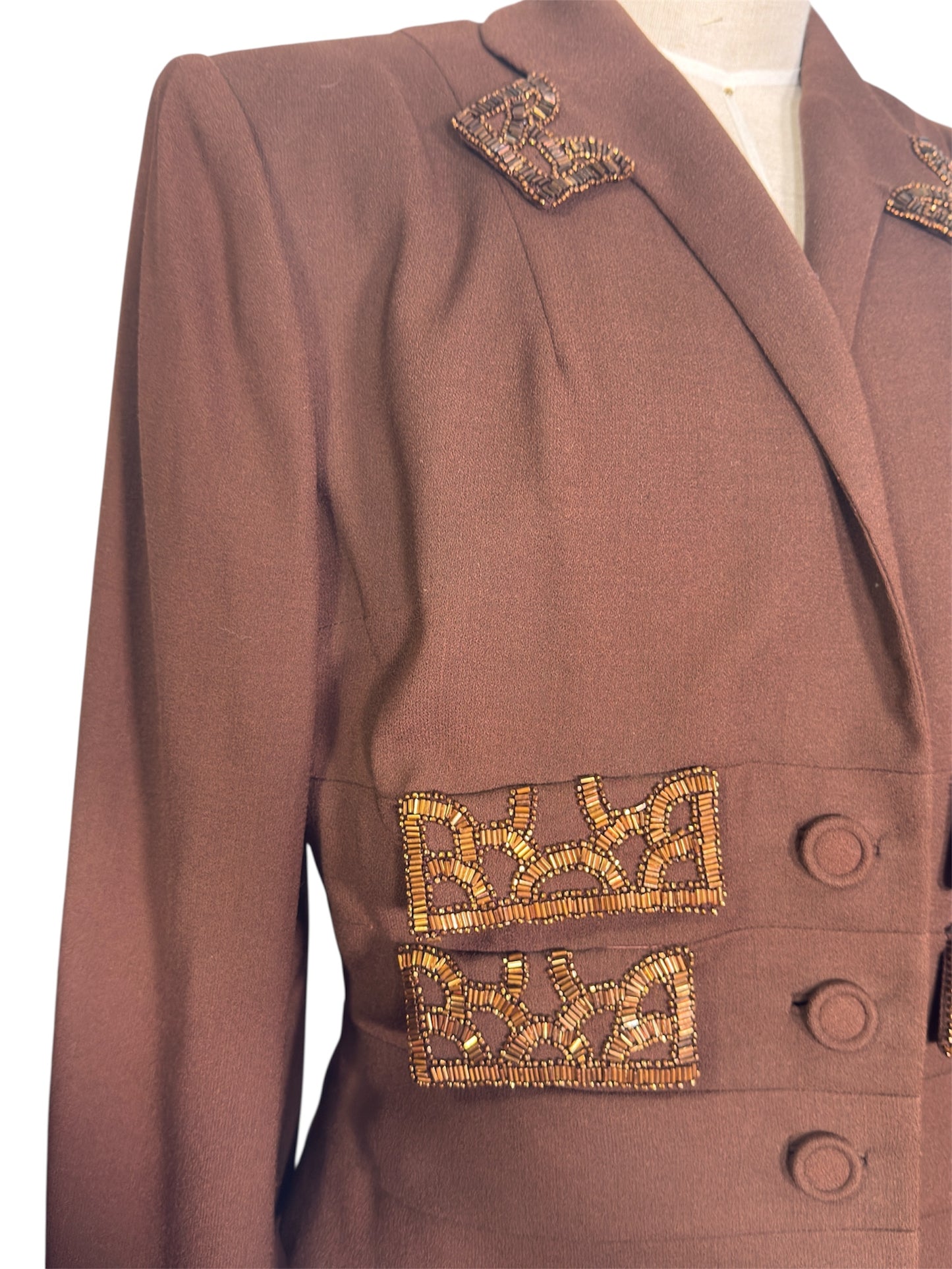 40s Fred A. Block Beaded Blazer