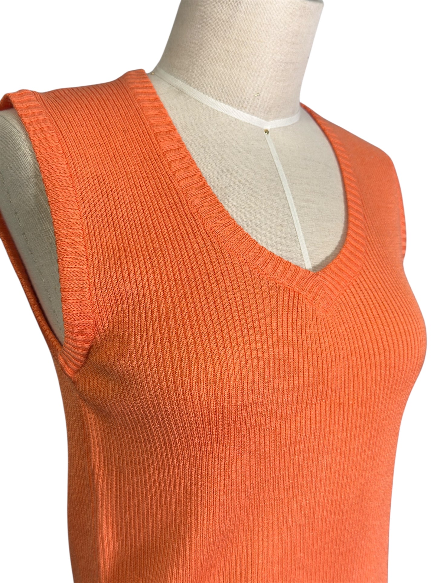70s Orange Sweater Vest