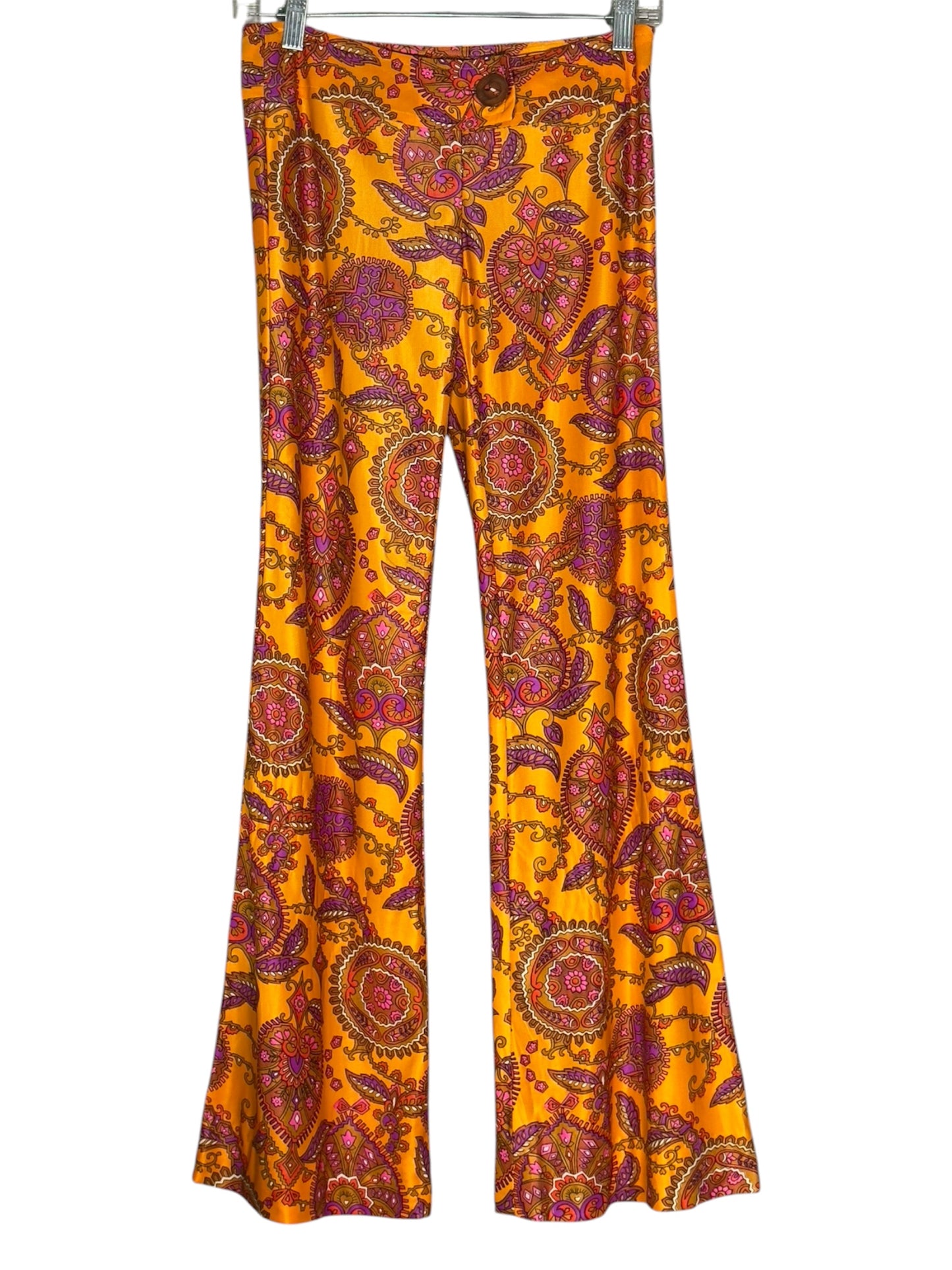 70s Paisley Bell Bottom Pants