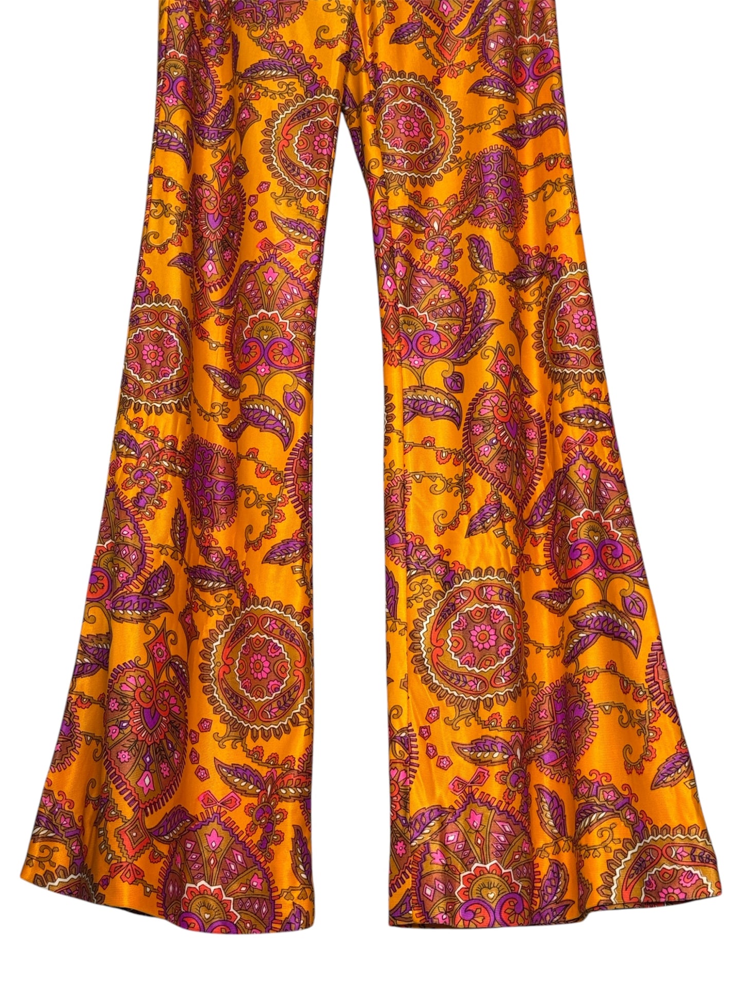 70s Paisley Bell Bottom Pants