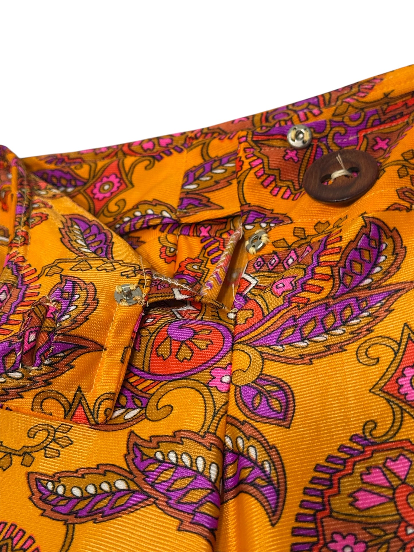 70s Paisley Bell Bottom Pants
