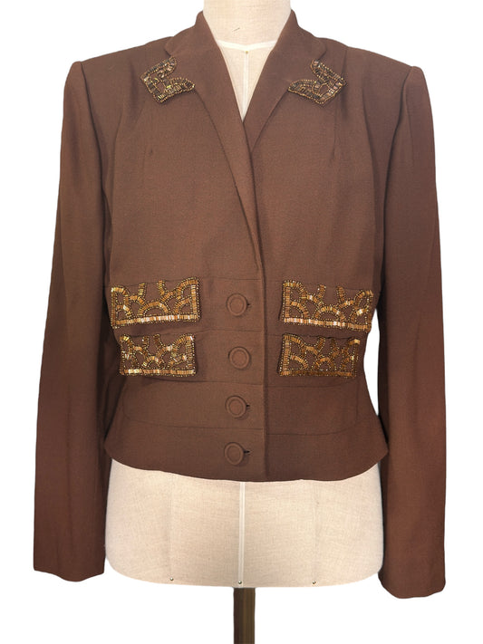 40s Fred A. Block Beaded Blazer