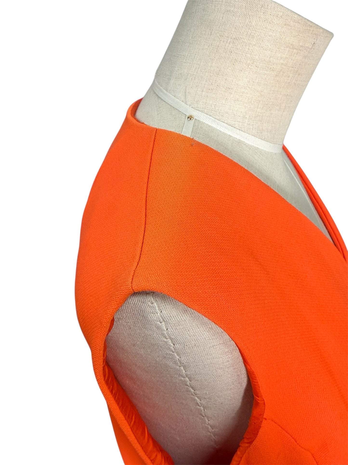 1960s Teal Traina Orange Mod Dress
