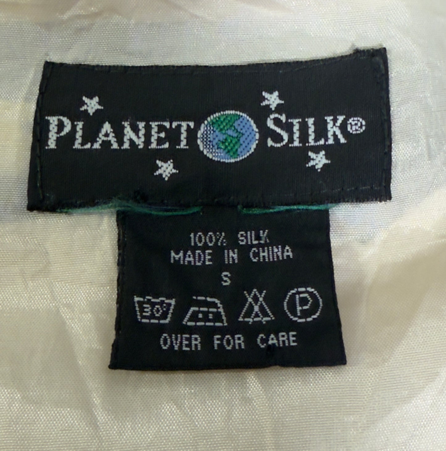 80s/90s Planet Silk Pop Art Graphic Silk Bomber Jacket