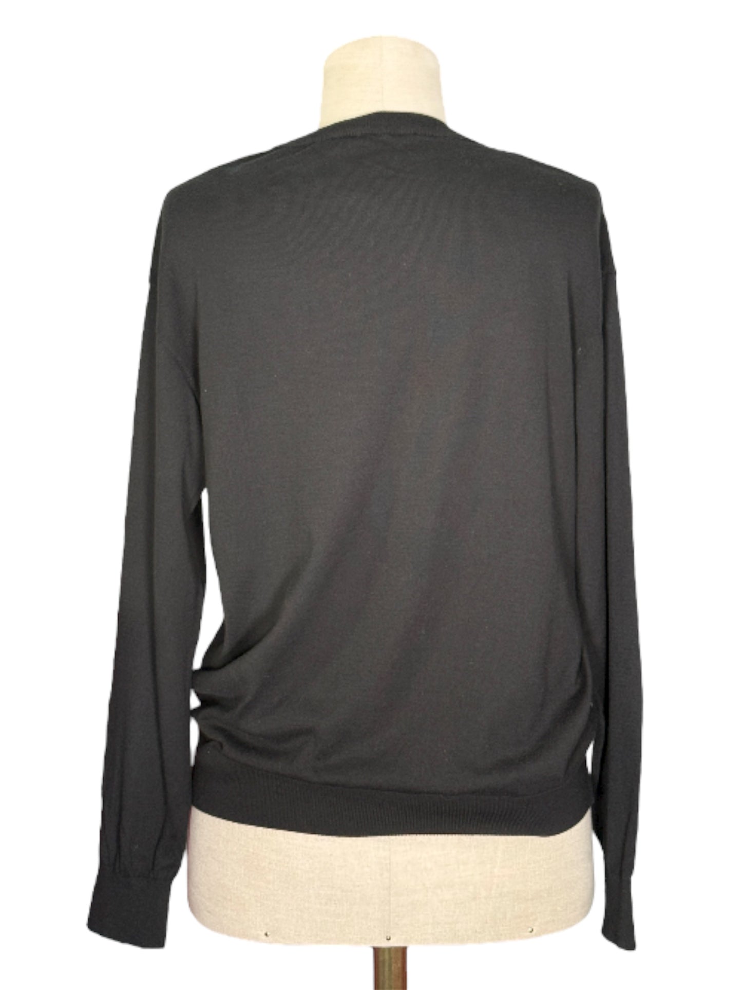 Moschino Couture Modern Teddy Bear Graphic Black Sweater