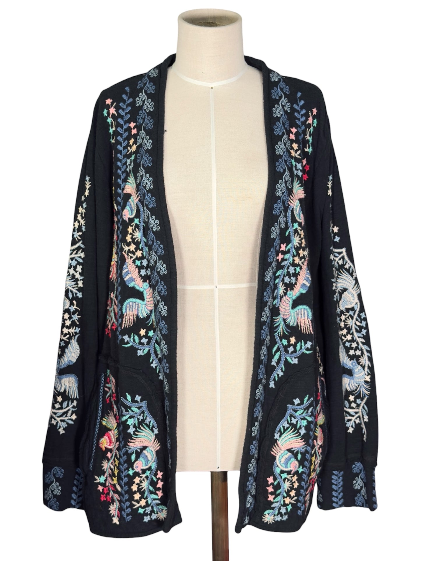 Modern Johnny Was Embroidered Bohemian Cotton Cardigan