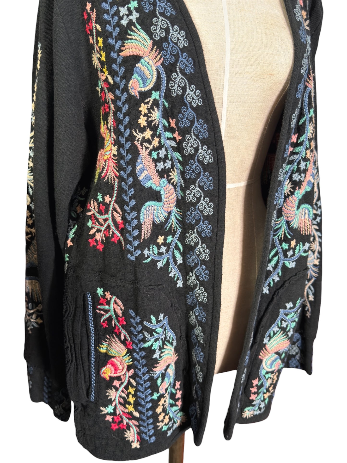 Modern Johnny Was Embroidered Bohemian Cotton Cardigan