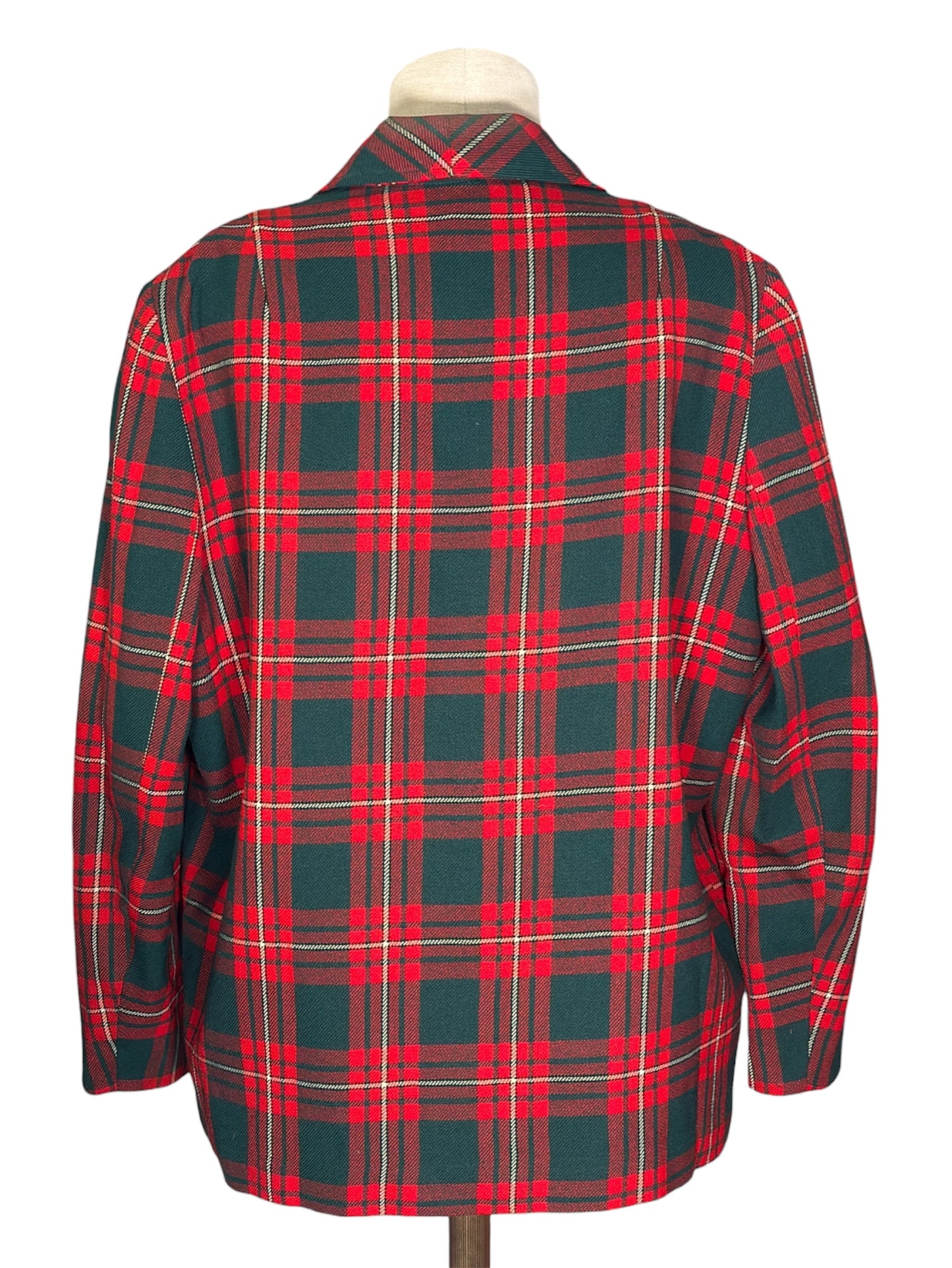 1950s Pendleton 49er Red and Green Plaid Wool Jacket