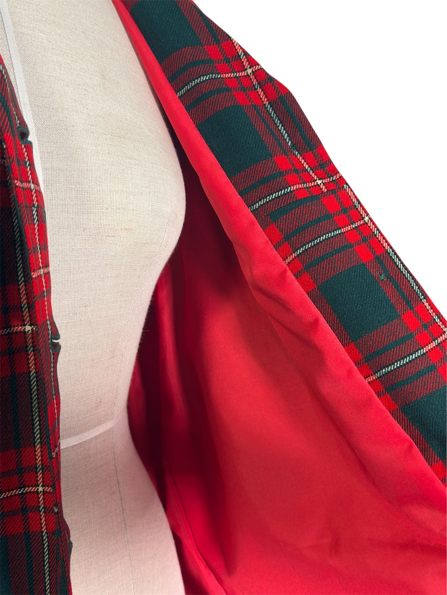 1950s Pendleton 49er Red and Green Plaid Wool Jacket