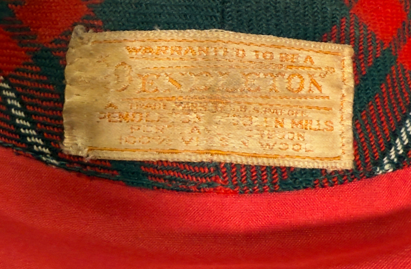 1950s Pendleton 49er Red and Green Plaid Wool Jacket