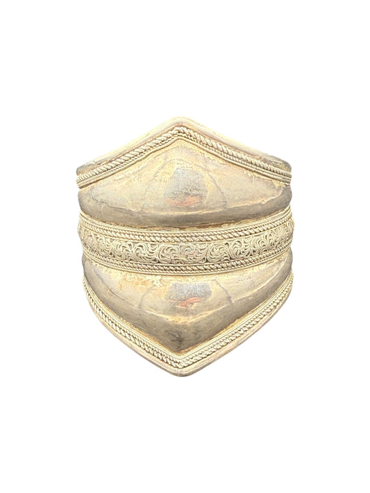 Vintage Silver 925 Repoussé Cuff Bracelet