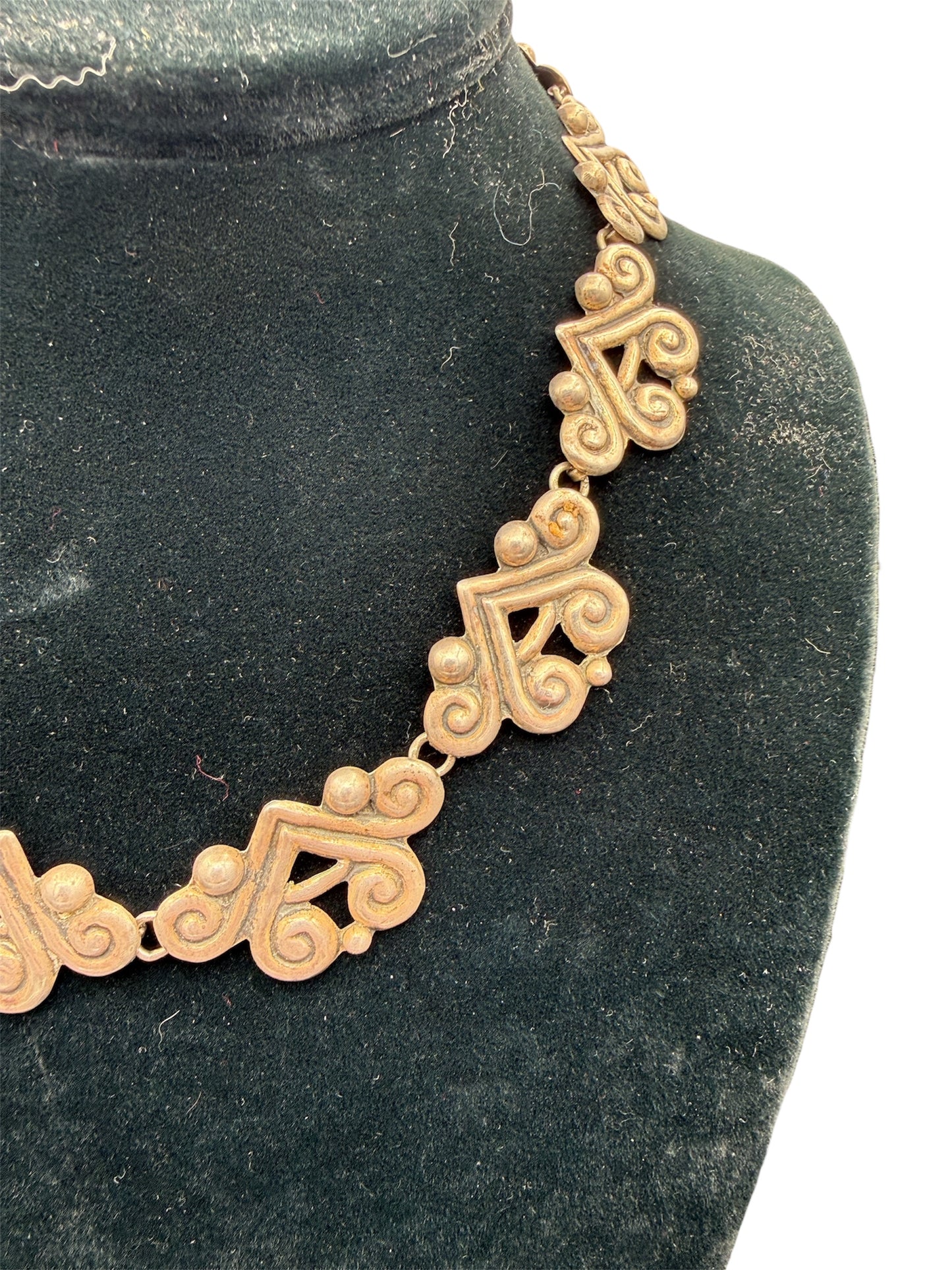 Vintage Taxco Mexican Sterling Silver 925 Geometric Necklace