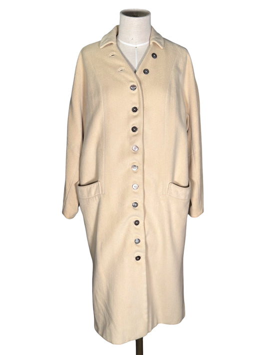 1950s/1960s Don Loper Cream Sheared Angora Blend Coat