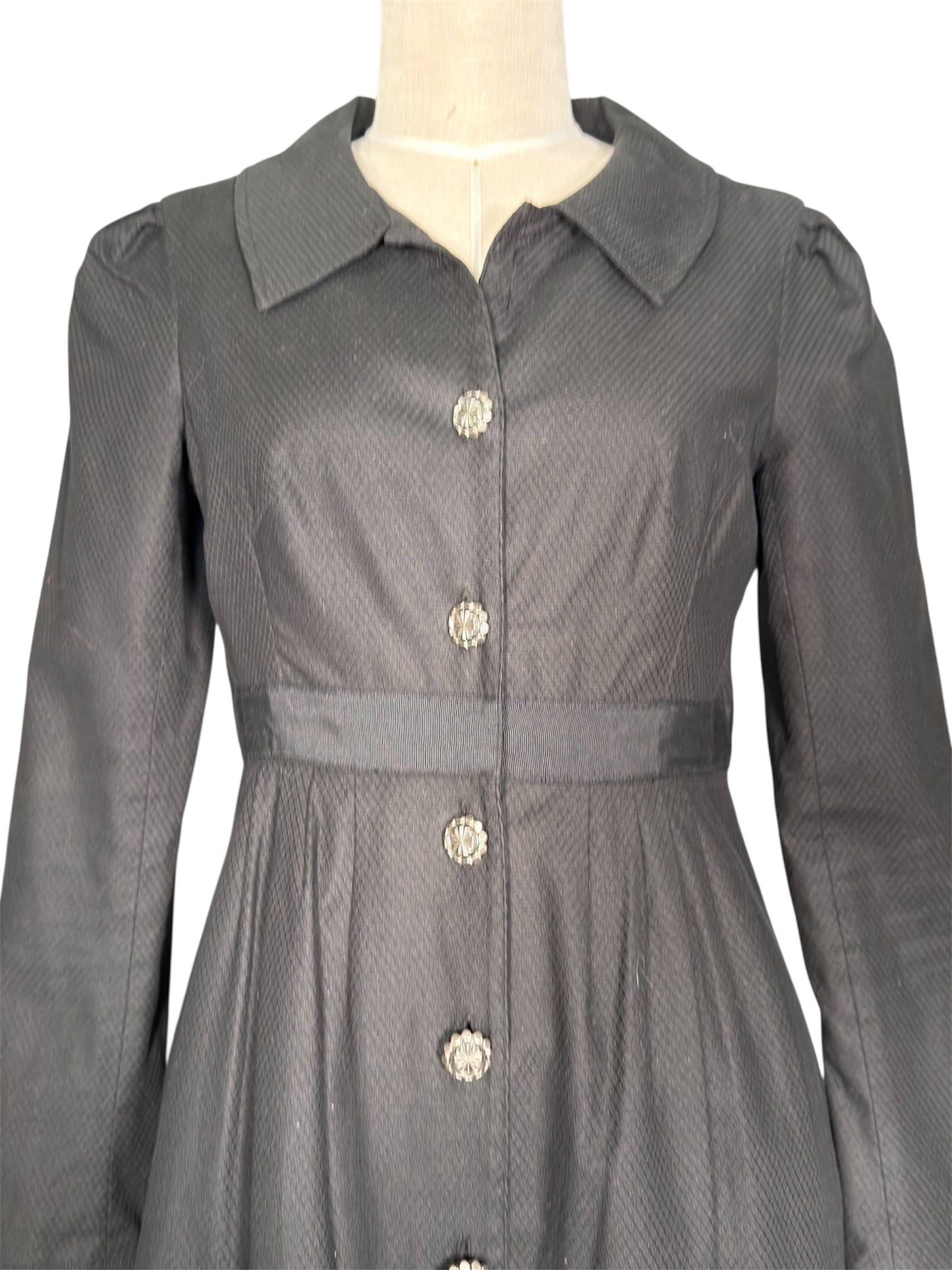 Modern Betsey Johnson Collection Black Textured Fit And Flare Dress/Jacket