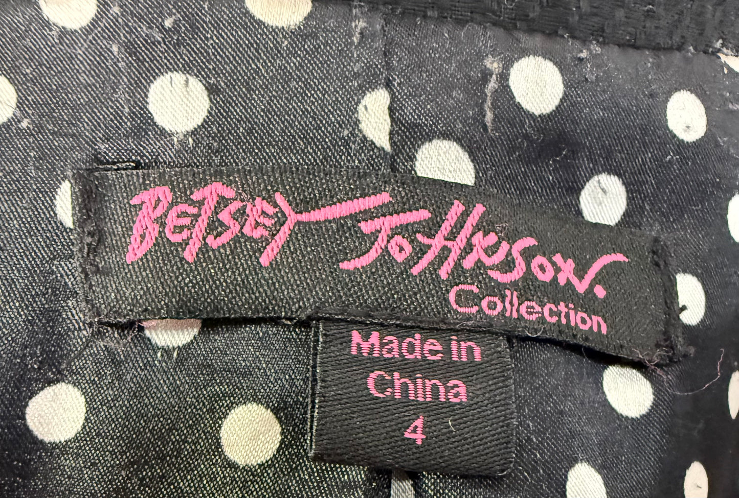 Modern Betsey Johnson Collection Black Textured Fit And Flare Dress/Jacket