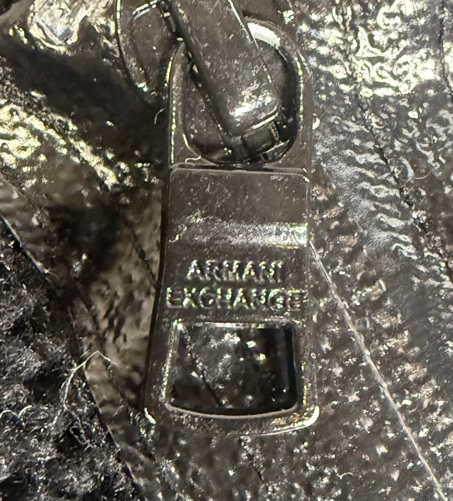 Armani Exchange Black Knit Sweater With Asymmetric Zipper