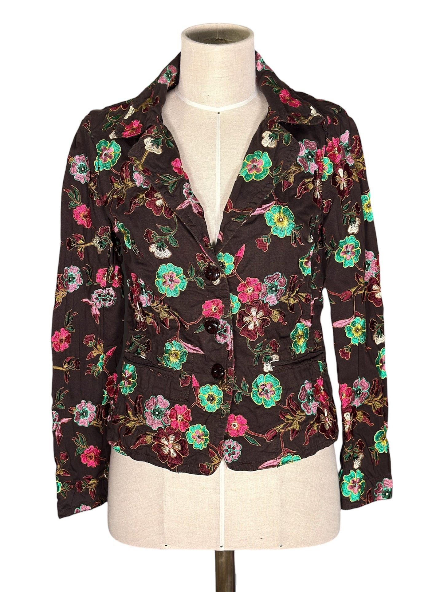 Modern Johnny Was Embroidered Floral Cotton Jacket