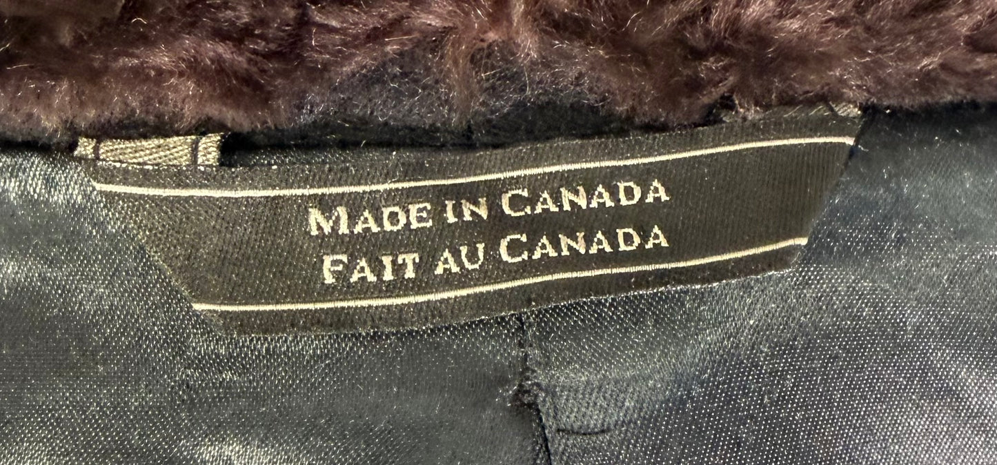 1980s Wool Beaver Fur Collar Overcoat Hart Schaffner Marx Marshall Field's