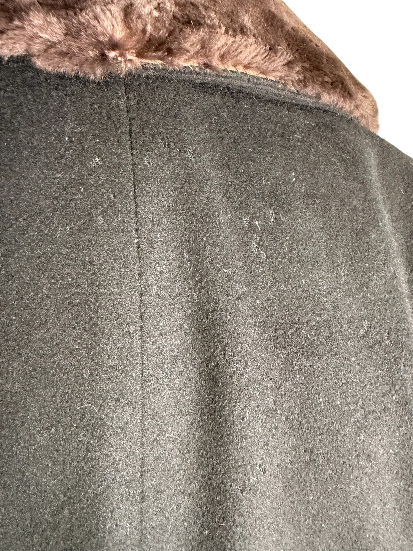 1980s Wool Beaver Fur Collar Overcoat Hart Schaffner Marx Marshall Field's