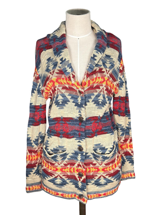 Modern Ralph Lauren Denim & Supply Cotton Southwestern Aztec Cardigan