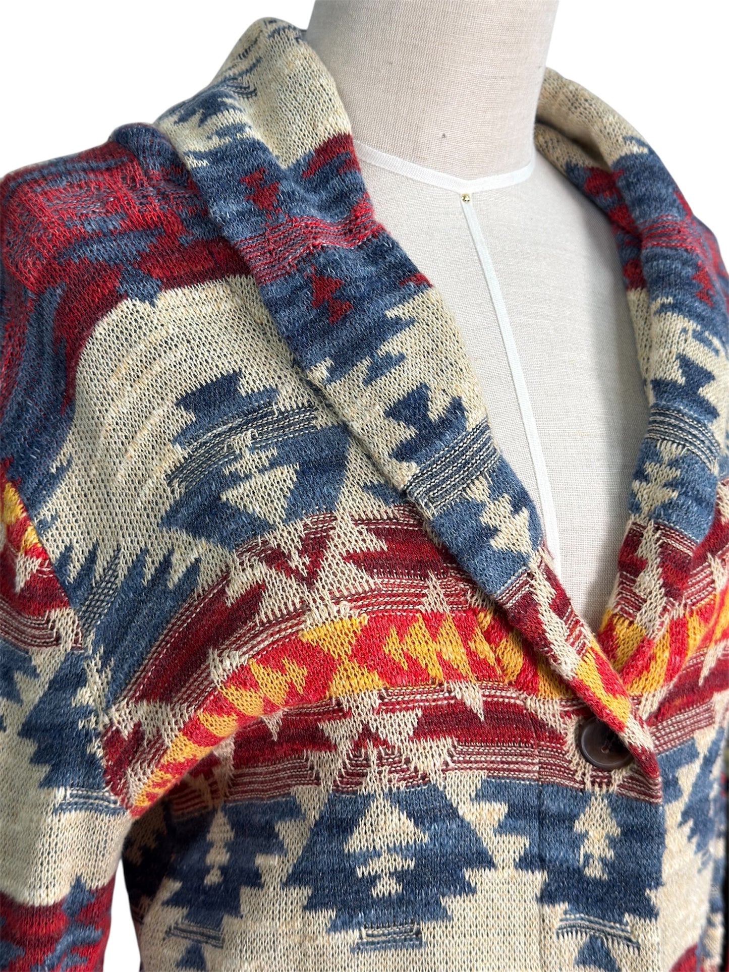 Modern Ralph Lauren Denim & Supply Cotton Southwestern Aztec Cardigan