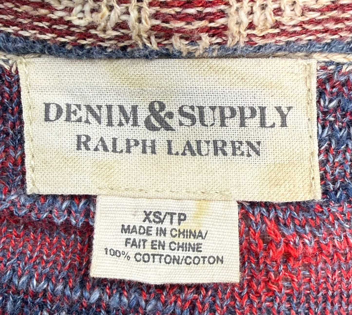 Modern Ralph Lauren Denim & Supply Cotton Southwestern Aztec Cardigan