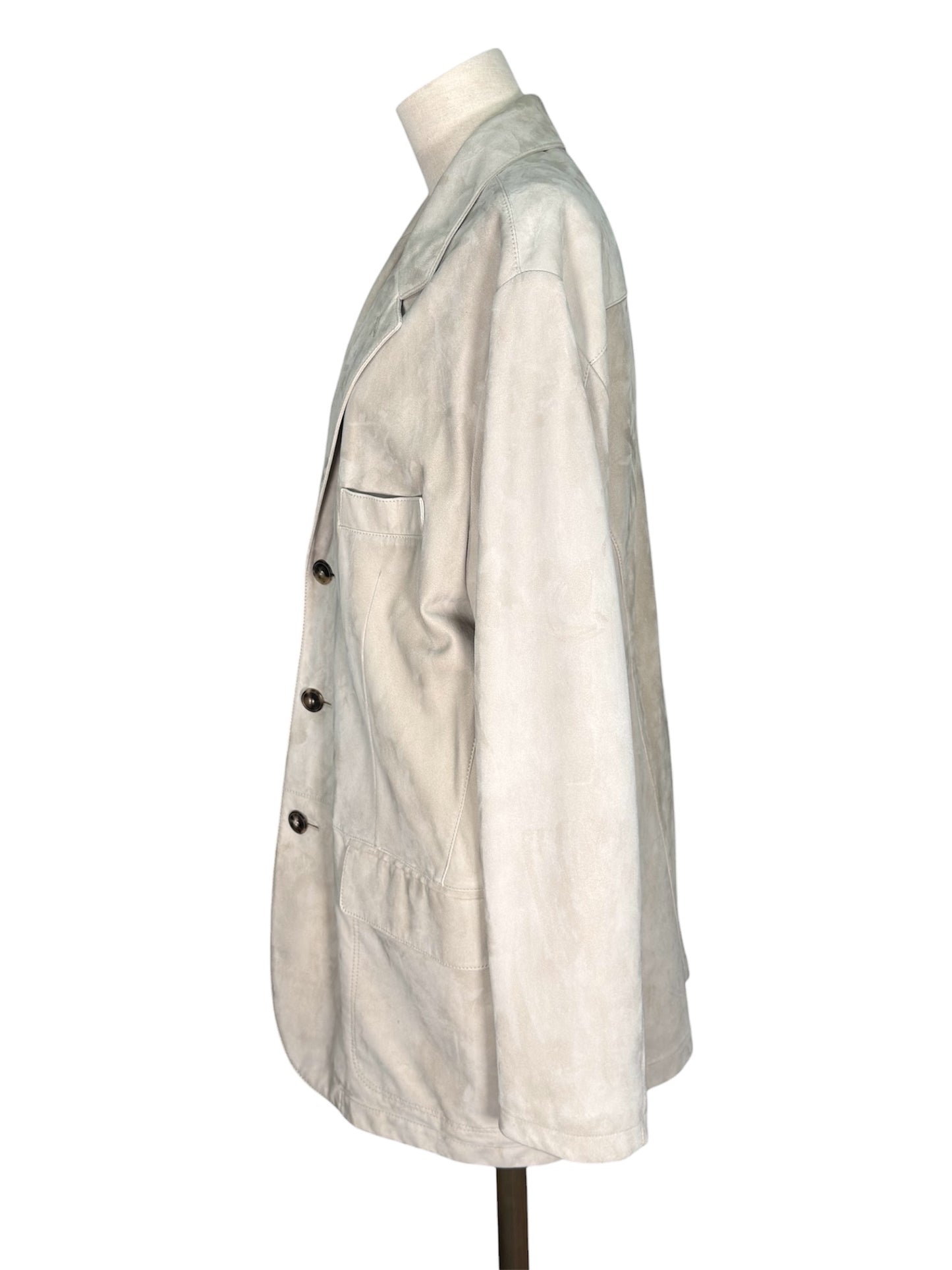 Modern Loro Piana Italian Kidskin Leather Jacket In Light Beige