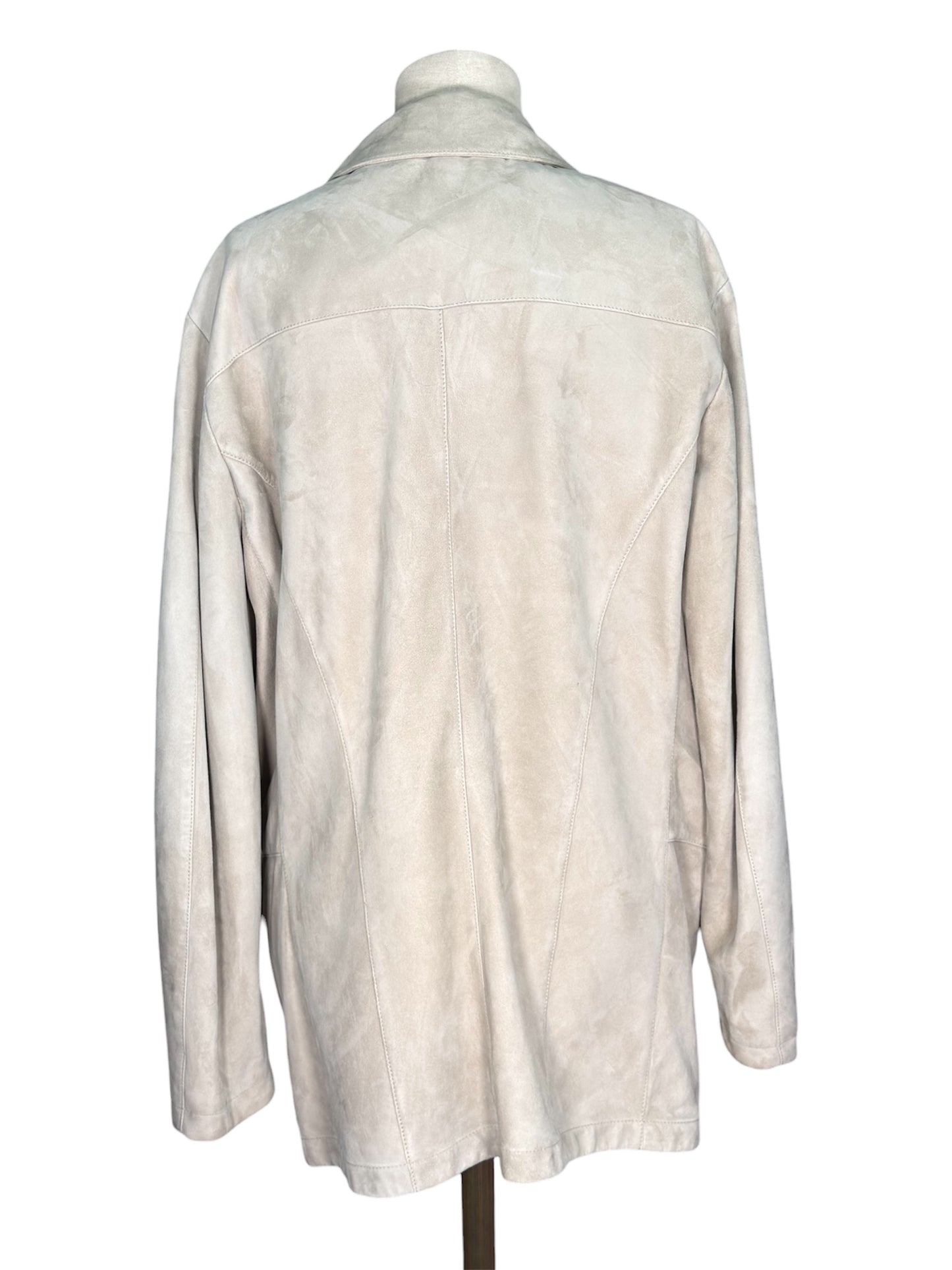 Modern Loro Piana Italian Kidskin Leather Jacket In Light Beige