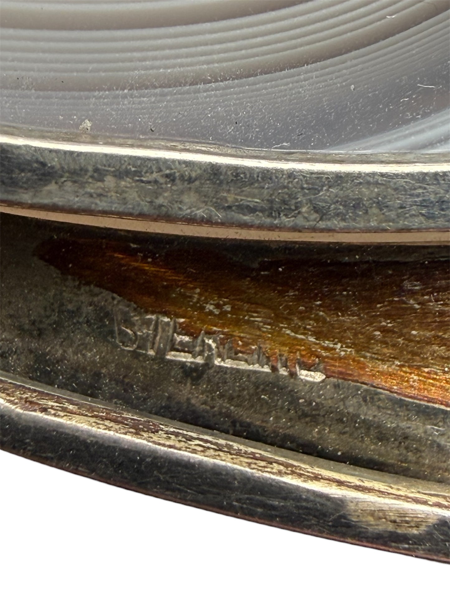 Vintage Sterling Silver White Botswana Agate Fish Bone Chain Pendant Necklace